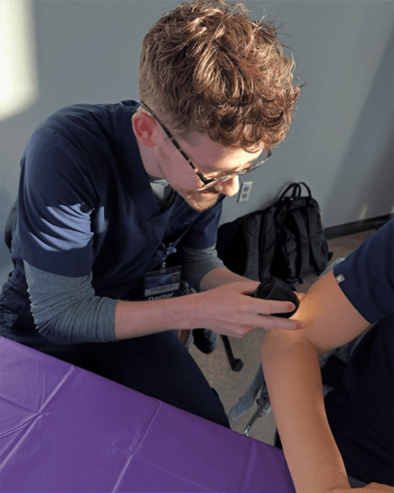 The resident-led Dermatology Community Engagement Interest Group participates in service activities throughout the year, such as offering free skin checks at the annual Stay Out of the Sun Run in Rochester.