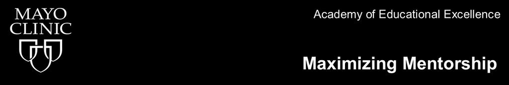 Maximizing Mentorship Program banner