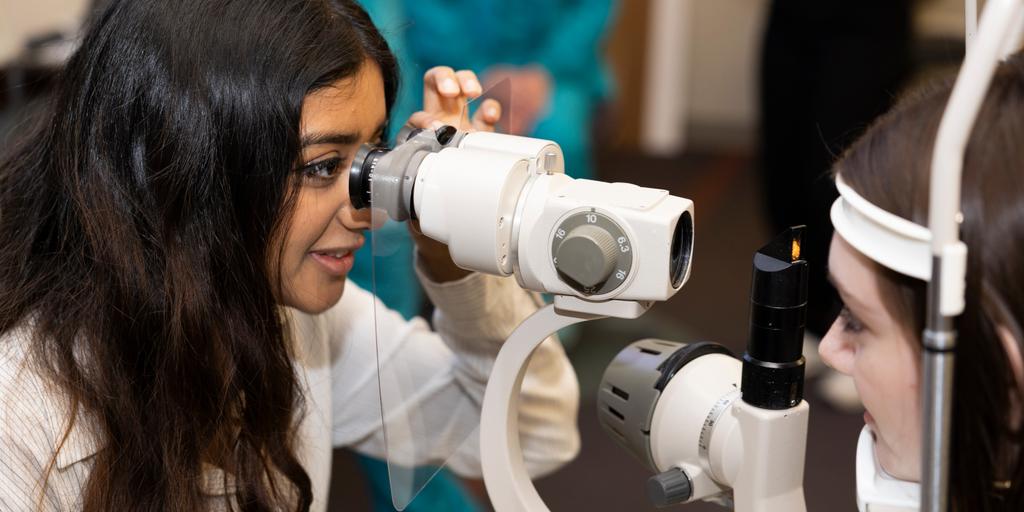 Prospective students learn about the Ophthalmic Assistant Training Program at a Mayo Clinic Health Sciences career event