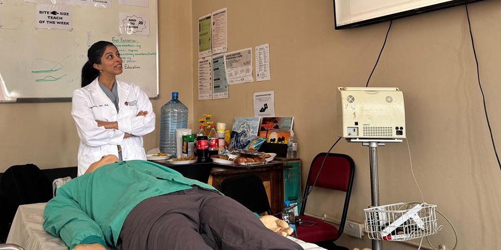 Kashmira Chawla, M.D., teaching in Zambia