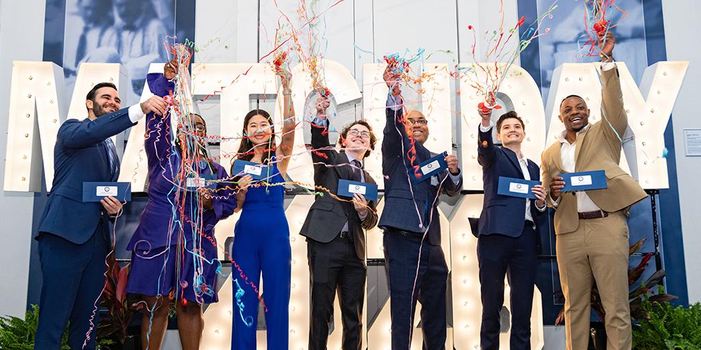 A group of medical student celebrate 2026 Match Day at Mayo Clinic Alix School of Medicine