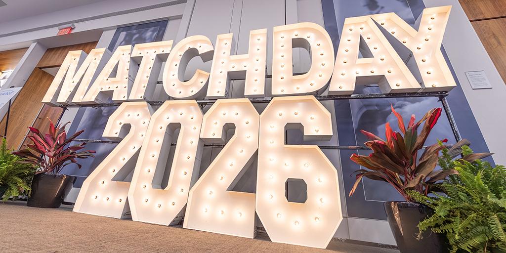 2026 Match Day signage at Mayo Clinic Alix School of Medicine