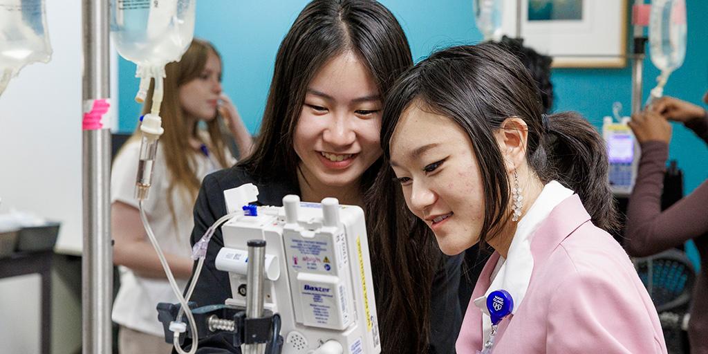 Participants in the CARES Summer Program at Mayo Clinic learn nursing skills