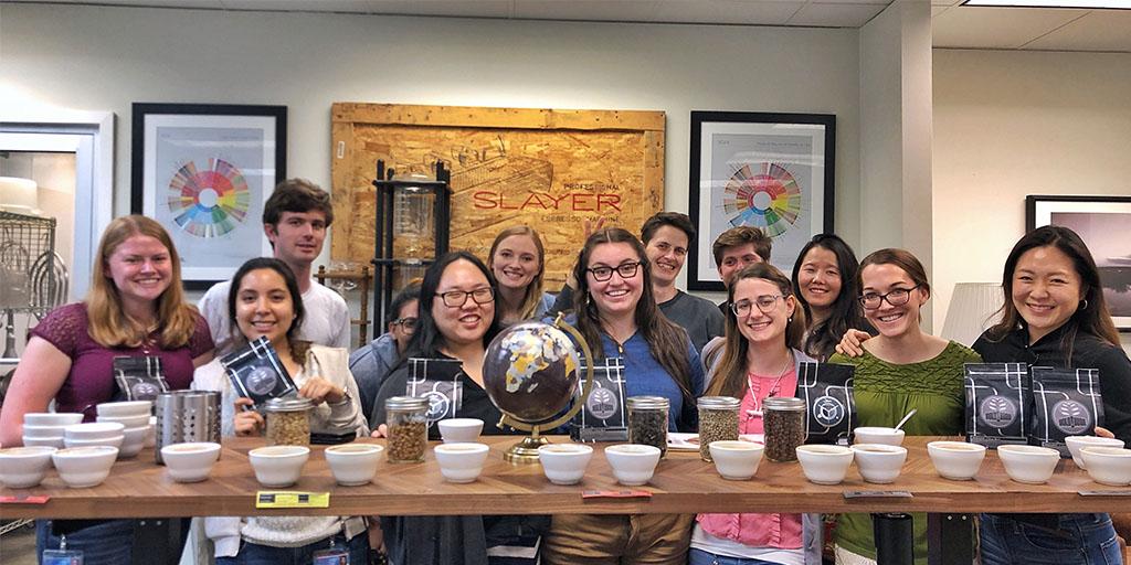 Mayo Clinic graduate school students attend a coffee tasting