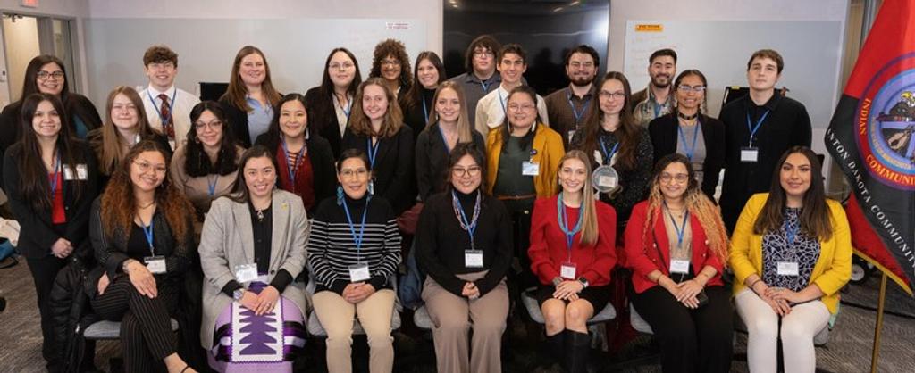 A group of Native American students