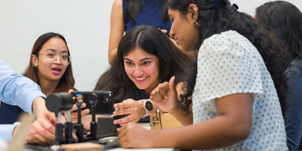 Students working in lab