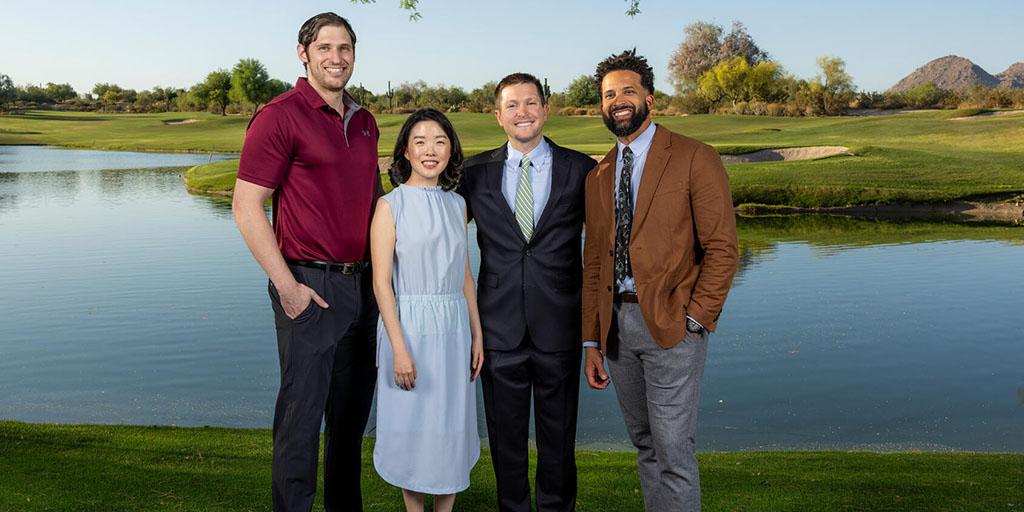Current Chief Residents gather with recent Alumni during the 2024 graduation celebration