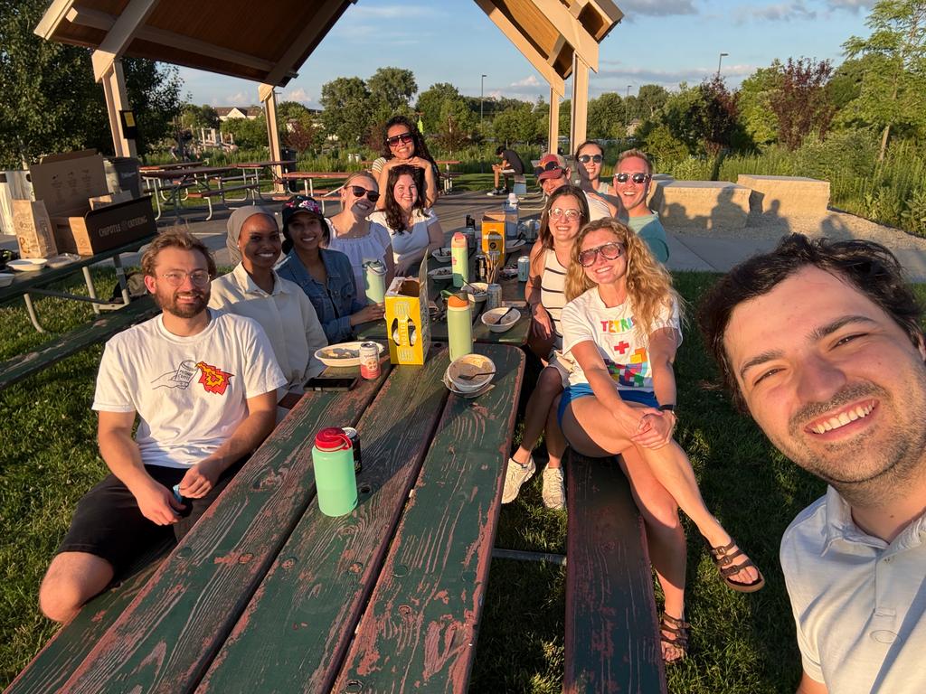 Family Medicine residents enjoying a local restaurant