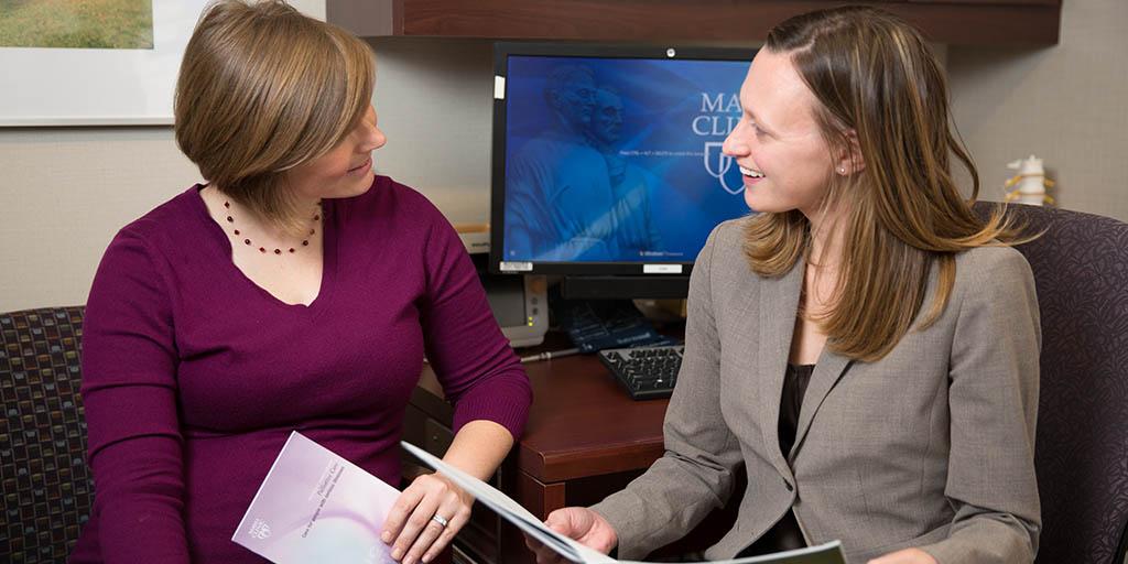 Mayo Clinic Hospice and palliative medicine fellows discussing a case