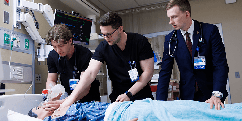 Mayo Clinic residents in a simulation