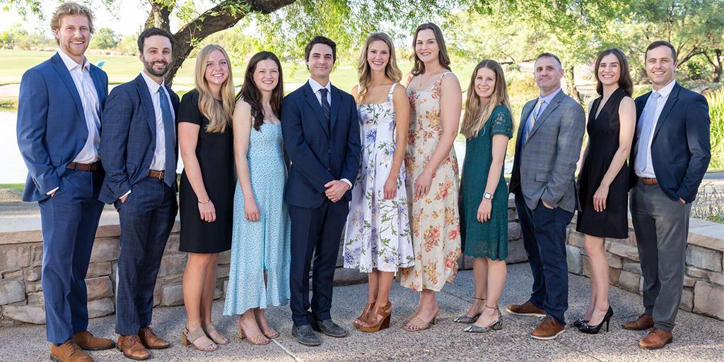 Residents in the Otolaryngology Head and Neck Surgery Residency pose for a group photo