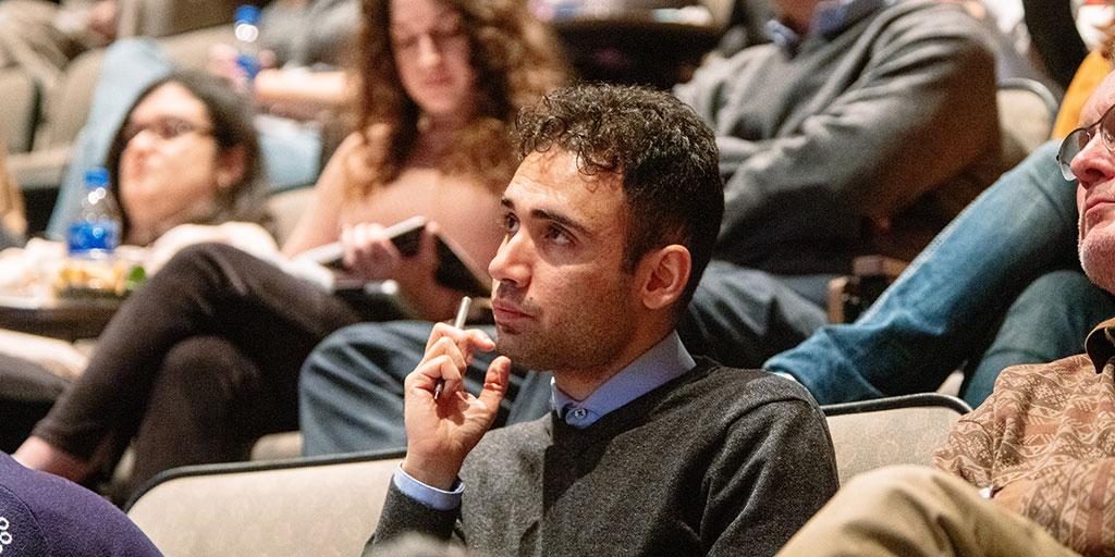 Mayo Clinic staff and trainees listening at a seminar