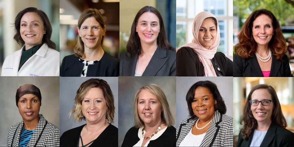 Several women staff and faculty at Mayo Clinic are pictured