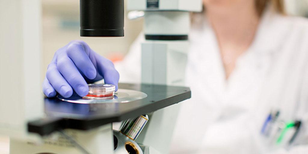 Cytogenetic technologist making a cell culture at Mayo Clinic Genomics Laboratory