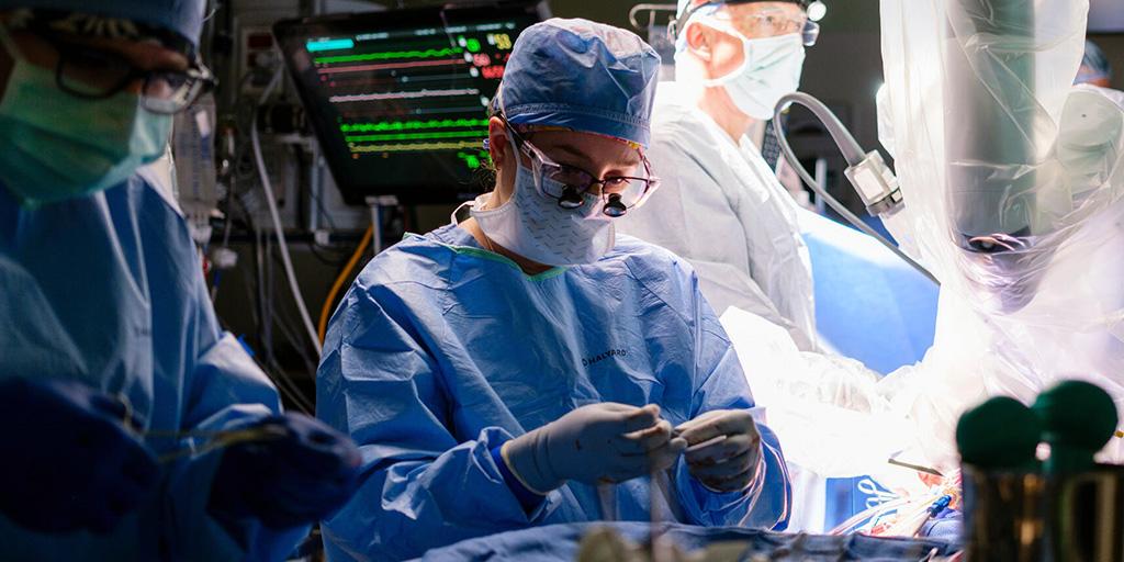 Mayo Clinic surgical first assistant managing instruments