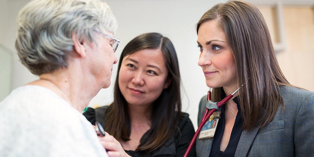 Mayo Clinic cardiovascular advanced practice providers examining a patient