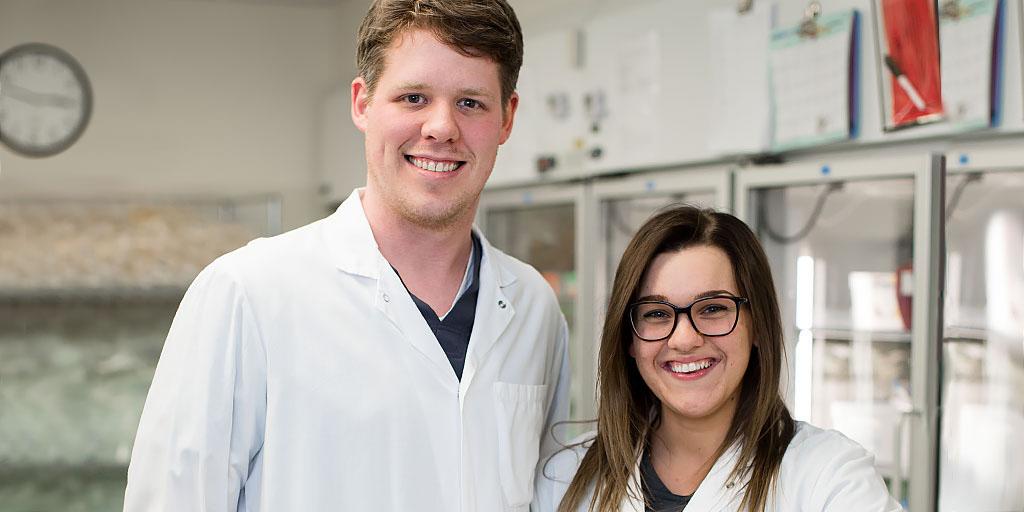 Pharmacy technicians working on inventory