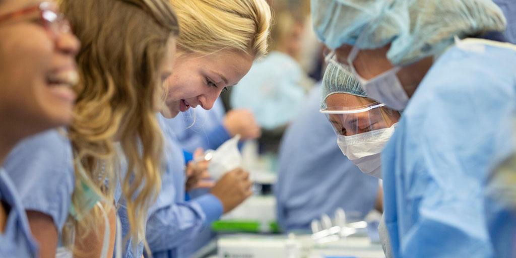 High school students learn about health sciences careers from current employees at Mayo Clinic