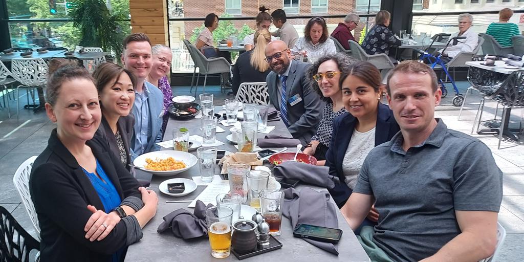 Fellows, program directors, and education program coordinator enjoyed an annual team lunch.