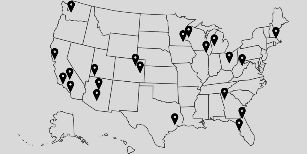 Mayo Clinic Adult Neurology Residency program in Arizona map of alumni destinations following graduation.