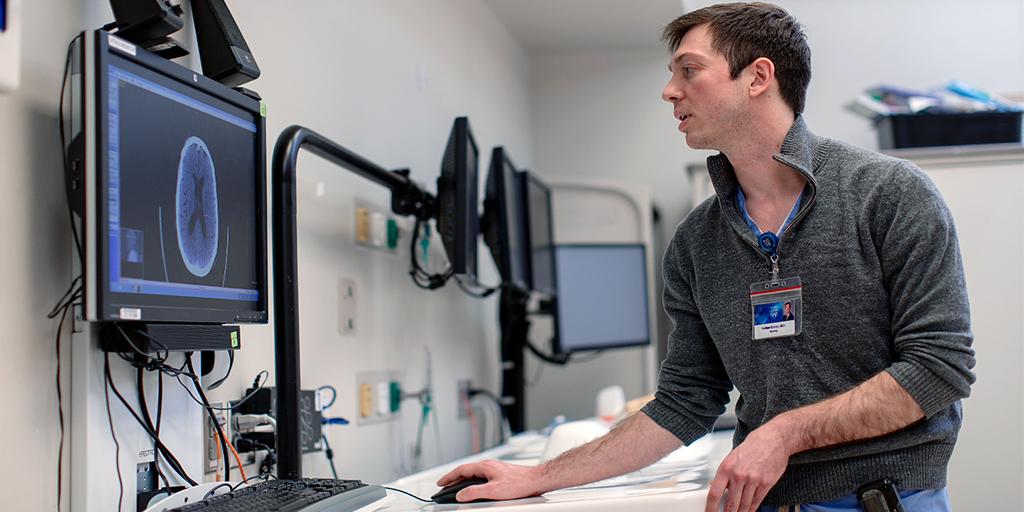 Mayo Clinic neurologist examining a case