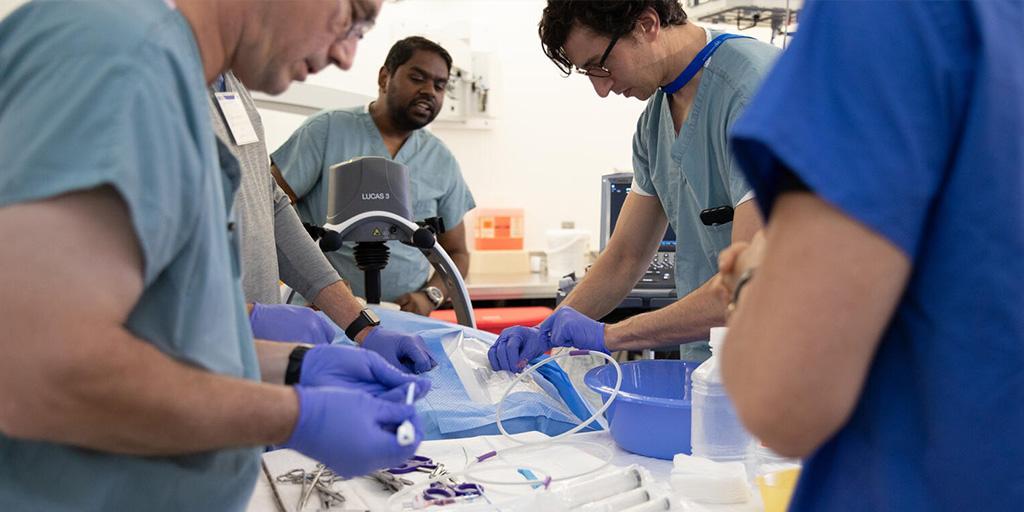 Extracorporeal Membrane Oxygenation (ECMO) simulation workshop.