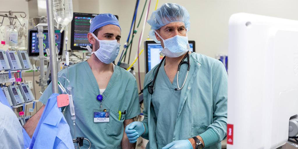 Mayo Clinic Anesthesiology residents in an exam room