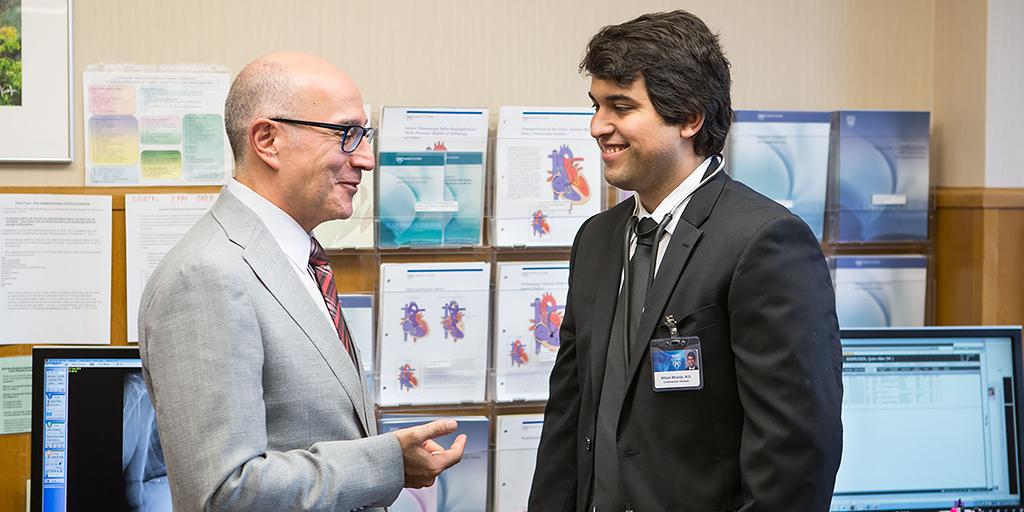 Cardiology fellow with advisor