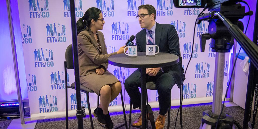 Cardiovascular diseases fellow being interviewed.