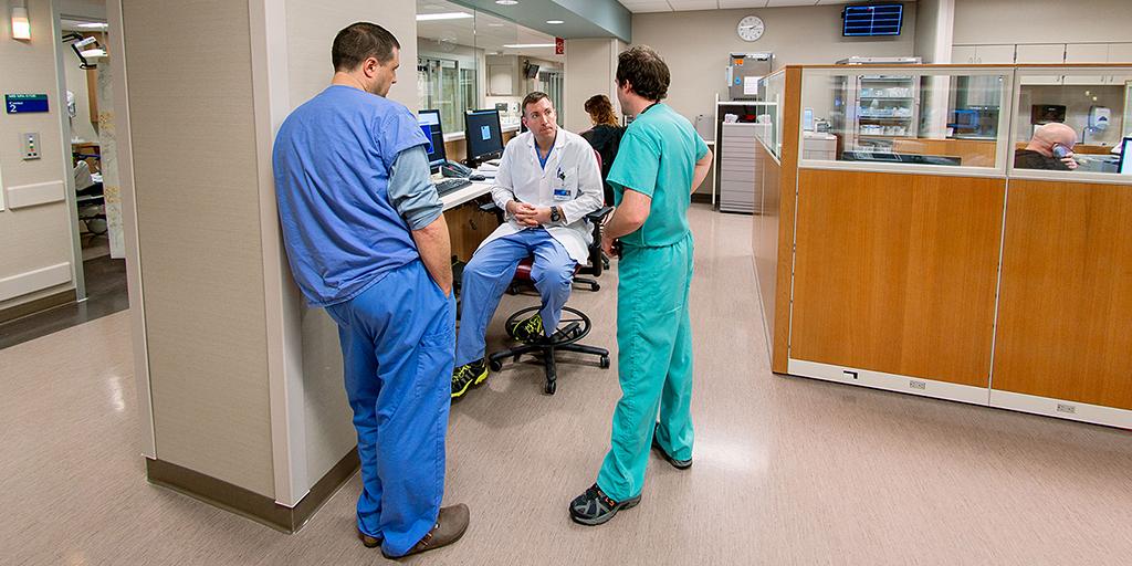Mayo Clinic emergency medicine physicians in the emergency department