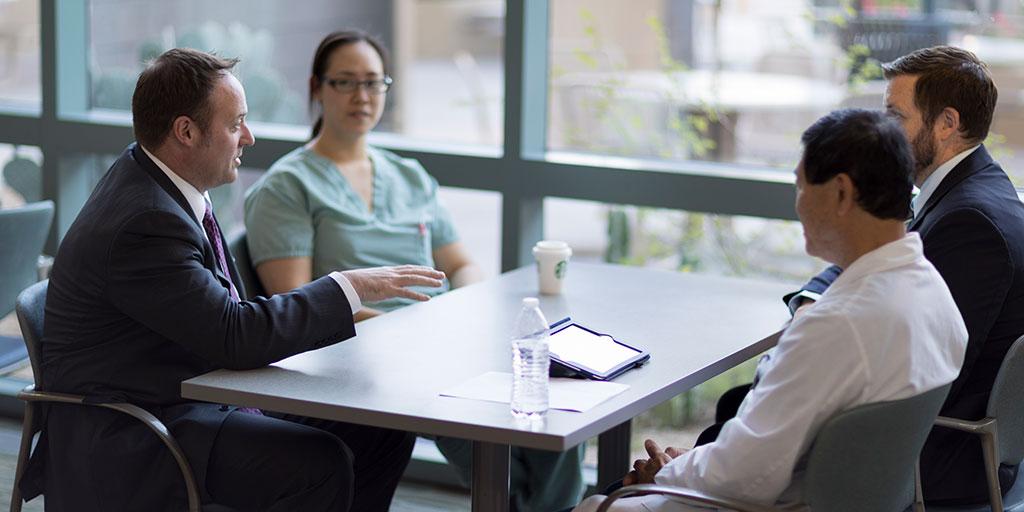 Mayo Clinic physicians and urologists collaborating as a team