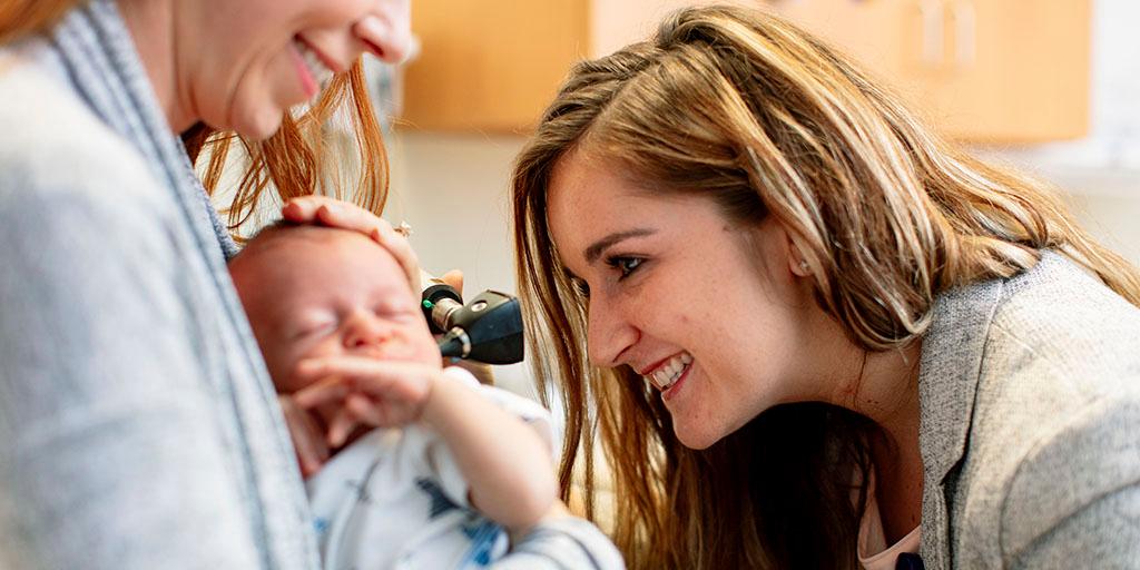 Mayo Clinic Family Medicine physician examining an infant patient