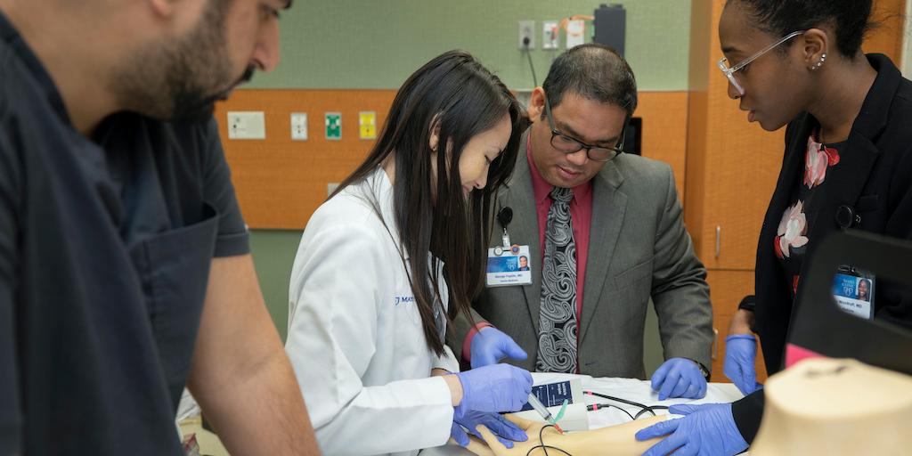 Family medicine residents train in the simulation lab