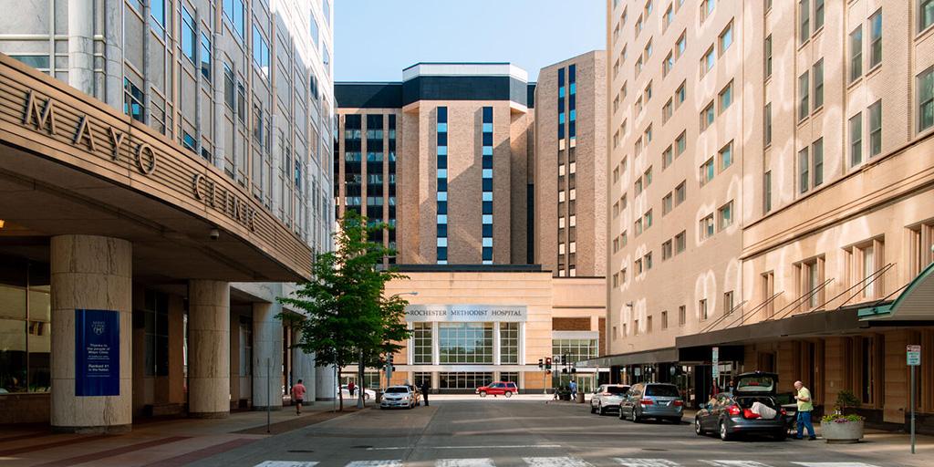 Mayo Clinic building in Rochester, Minnesota