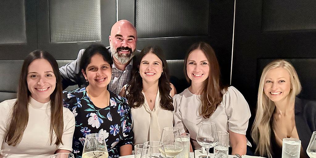 Drs. Vargas Maldonado, Narayanamoorthy, Occhino, Westenberg, Selle, and Pfeuti had dinner at AUGS.