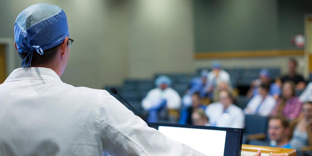 Gastroenterology fellows and faculty during didactic training at Mayo Clinic in Rochester, Minnesota.