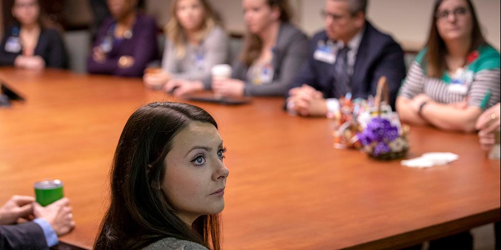 Mayo Clinic hospice and palliative medicine fellows at morning conference