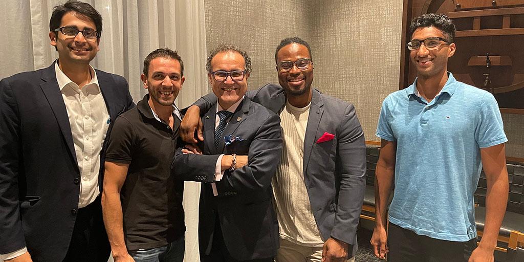 A group of Neurologic Surgery residents and faculty at an event in Florida