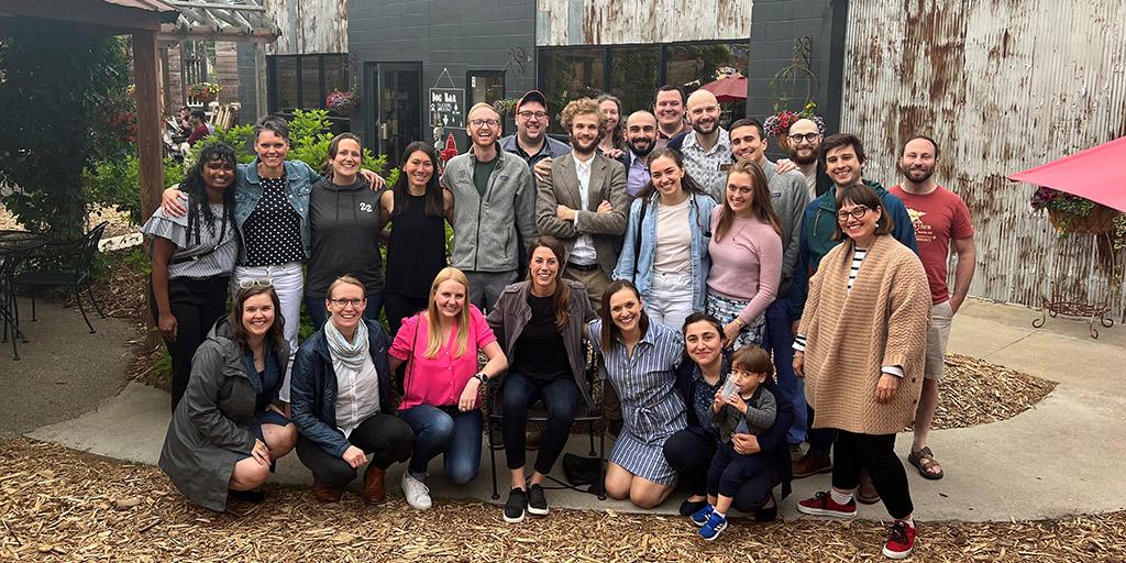 Psychiatry residents and faculty gather together for a fun evening.