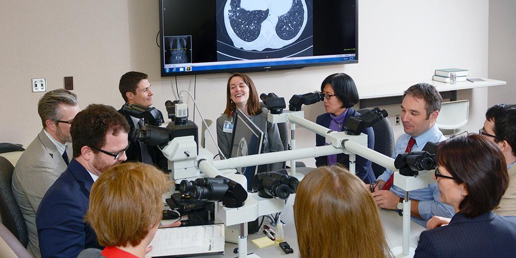 Pulmonary pathologists in conference