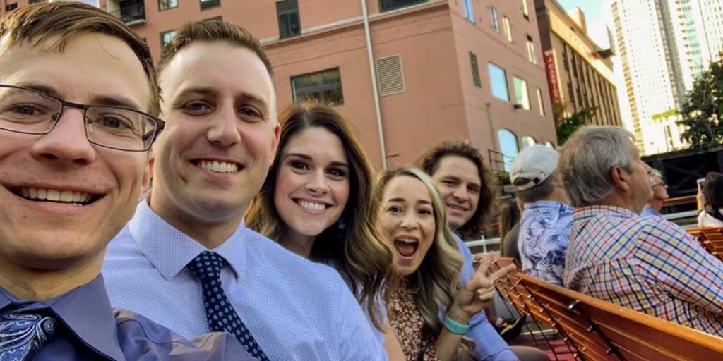 Radiation Oncology fellows at ASTRO pre-COVID.