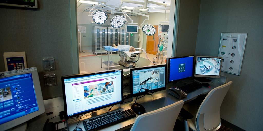 The viewing room in the Simulation Center at Mayo Clinic in Florida