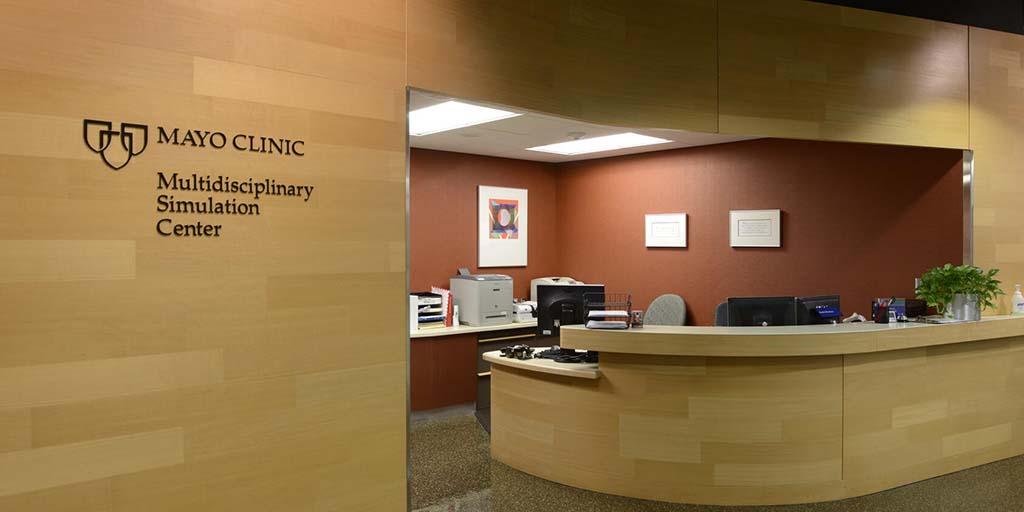 Entrance of the Simulation Center at Mayo Clinic in Minnesota
