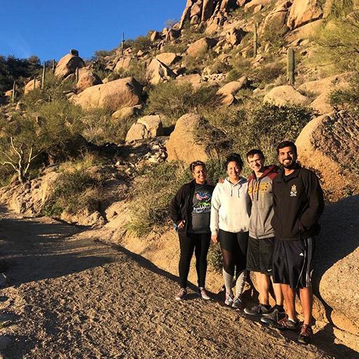 Transitional year residents hiking in Phoenix, Arizona.