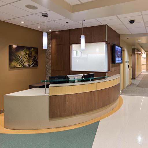 Reception desk at the Simulation Center at Mayo Clinic in Arizona