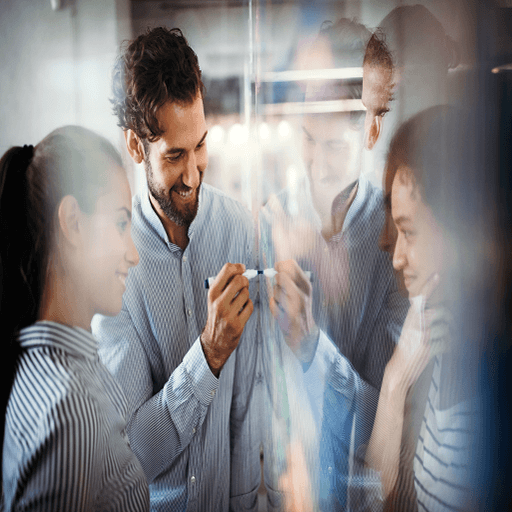 Happy Professionals collaborating
