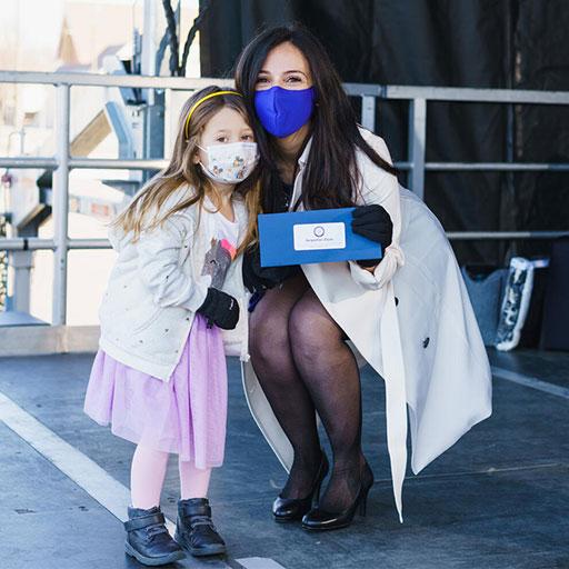 M.D.-Ph.D. Program graduate with daughter at Match Day celebrations