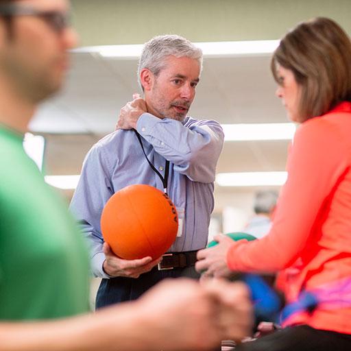 Mayo Clinic physical therapist treating a patient