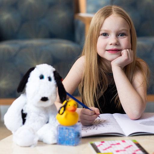 Little girl at Mayo Clinic in Rochester, Minnesota.