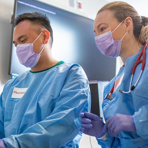 PGY-2 Pharmacy Residents working together in Emergency Medicine at Mayo Clinic in Rochester, Minnesota.